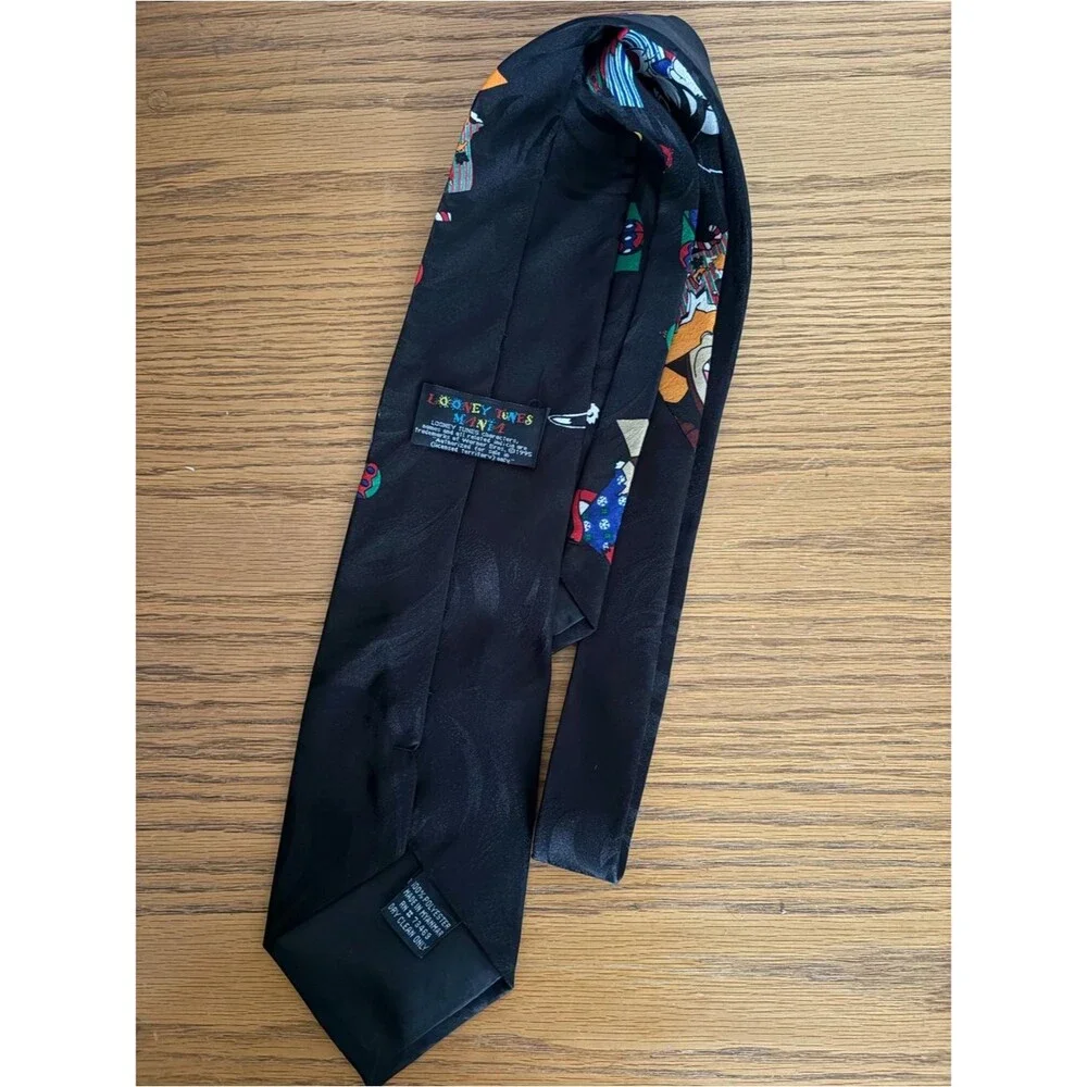 Vintage 90s Looney Tunes Mania Christmas Necktie